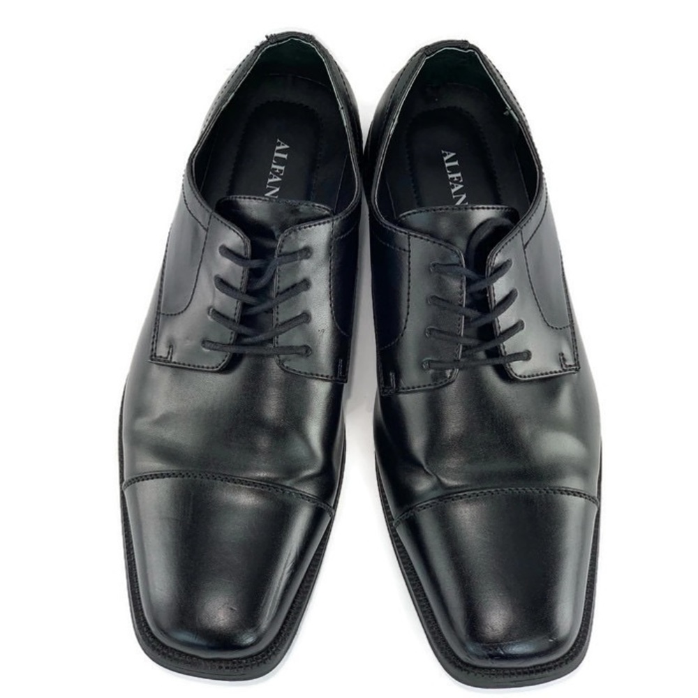 Alfani Men’s Oxfords Black Adam Cap toe Shoes